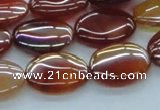 CAB528 15.5 inches 15*20mm oval AB-color red agate beads wholesale