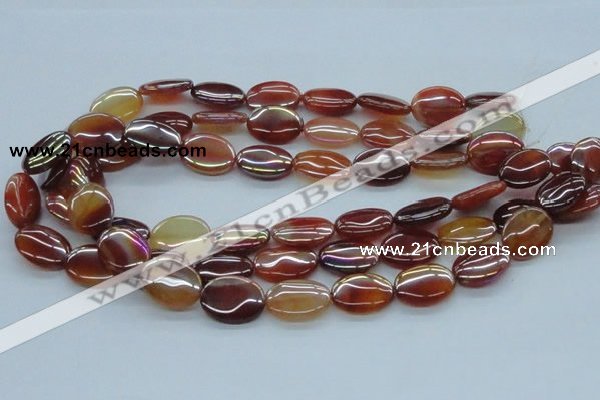 CAB528 15.5 inches 15*20mm oval AB-color red agate beads wholesale