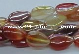 CAB533 15.5 inches 10*15mm flat teardrop AB-color red agate beads