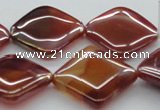 CAB538 15.5 inches 25*25mm diamond AB-color red agate beads