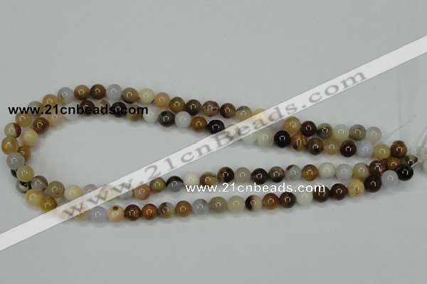 CAB591 15.5 inches 8mm round mexican agate gemstone beads wholesale