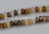 CAB594 15.5 inches 3*7mm rondelle mexican agate gemstone beads