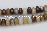 CAB595 15.5 inches 4*8mm rondelle mexican agate gemstone beads