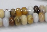 CAB596 15.5 inches 7*11mm rondelle mexican agate gemstone beads