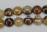 CAB600 15.5 inches 10mm flat round mexican agate gemstone beads