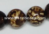 CAB615 15.5 inches 20mm round leopard skin agate beads wholesale