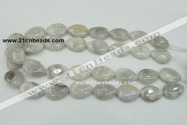 CAB909 15.5 inches 18*25mm flat teardrop natural crazy agate beads