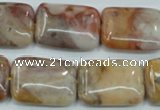 CAB979 15.5 inches 18*25mm rectangle Morocco agate beads wholesale