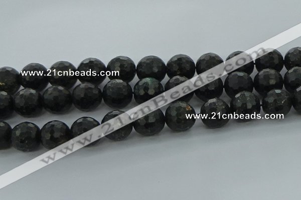 CAE41 15.5 inches 18mm faceted round astrophyllite beads wholesale