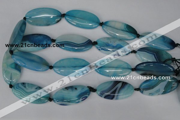 CAG1302 15.5 inches 20*38mm marquise line agate gemstone beads