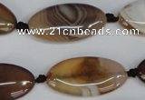 CAG1320 15.5 inches 15*30mm marquise line agate gemstone beads