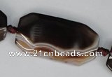 CAG1355 15.5 inches 23*43mm faceted rectangle line agate gemstone beads