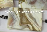 CAG1573 15.5 inches 30*40mm rectangle fire crackle agate beads