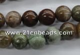 CAG1917 15.5 inches 10mm round green magic agate beads wholesale
