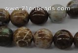 CAG1918 15.5 inches 12mm round green magic agate beads wholesale