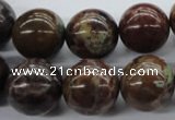 CAG1919 15.5 inches 14mm round green magic agate beads wholesale