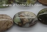 CAG1941 15.5 inches 18*25mm oval green magic agate beads