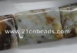 CAG1982 15.5 inches 22*30mm rectangle green magic agate beads