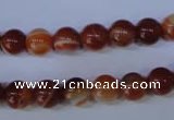 CAG2322 15.5 inches 8mmround red line agate beads wholesale