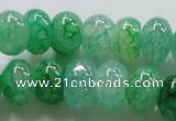 CAG242 13.5 inches 10*14mm rondelle green dragon veins agate beads