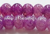 CAG245 13.5 inches 10*14mm rondelle purple dragon veins agate beads