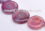 CAG276 15 inch 25mm coin agate  gemstone beads Wholesale