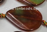 CAG2846 15.5 inches 30*40mm twisted teardrop agate gemstone beads