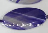 CAG2870 15.5 inches 25*50mm twisted oval agate gemstone beads