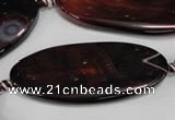 CAG2878 15.5 inches 25*60mm oval agate gemstone beads