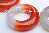 CAG293 15.5 inch donut 48mm agate stone beads Wholesale