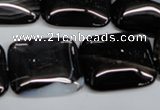 CAG2957 15.5 inches 20*25mm rectangle black line agate beads