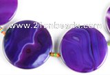 CAG296 7*40mm coin agate gemstone beads Wholesale
