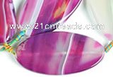 CAG298 30*60mm twisted oval agate stone beads Wholesale