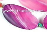 CAG300 21*39mm oval agate gemstone beads Wholesale