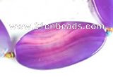 CAG302 28*52mm twisted oval agate stone beads Wholesale