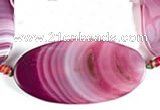 CAG303 26*51mm flat oval agate gemstone beads Wholesale