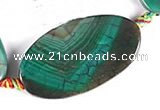CAG311 22*39mm twisted oval agate stone beads Wholesale
