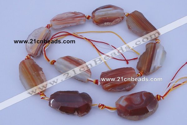 CAG332 rough agate nugget shape gemstone beads Wholesale
