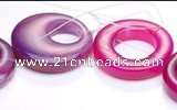 CAG344 15 inches 48mm donut shape agate beads wholesale