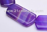 CAG345 20*40mm rectangle agate  gemstone beads Wholesale