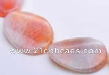 CAG38 30*41mm twisted oval dragon veins agate beads Wholesale