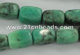 CAG3926 15.5 inches 12*16mm nuggets green grass agate beads