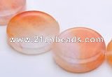 CAG40 26mm coin shape dragon vein agate gemstone beads Wholesale