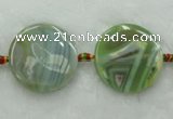 CAG402 15.5 inches 38mm coin agate gemstone beads Wholesale