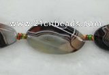 CAG404 15.5 inches 20*40mm twisted oval agate beads Wholesale
