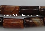 CAG4134 15.5 inches 12*25mm tube dragon veins agate beads
