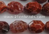 CAG4178 15.5 inches 15*20mm faceted nuggets natural fire agate beads