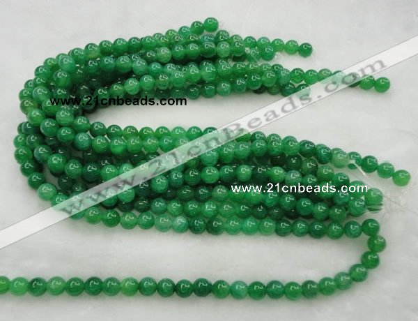 CAG420 15.5 inches 10mm round green agate beads Wholesale