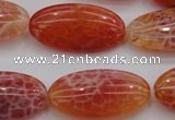 CAG4218 15.5 inches 15*30mm oval natural fire agate beads