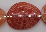 CAG4233 15.5 inches 28*40mm - 33*45mm freeform natural fire agate beads